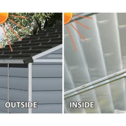 8x12ft Palram SkyLight Dark Grey Apex Shed -Garden Decorations and Ornaments Store 12807226 1364833204390324