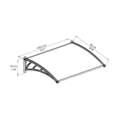 Palram - Canopia Canopy Neo 1350 Grey Twinwall -Garden Decorations and Ornaments Store 12807312 1234833218003766