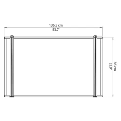 Palram - Canopia Canopy Neo 1350 Grey Twinwall -Garden Decorations and Ornaments Store 12807312 1254833218227989