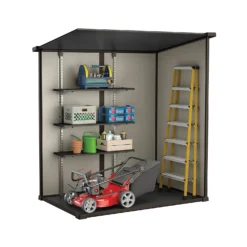 Keter Manor 6 X 4ft Outdoor Garden Pent Storage Shed - Beige/Brown -Garden Decorations and Ornaments Store 12808002 1285036177117919