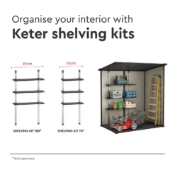 Keter Manor 6 X 4ft Outdoor Garden Pent Storage Shed - Beige/Brown -Garden Decorations and Ornaments Store 12808002 1605036177192040