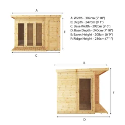 Mercia 10 X 8ft Garden Room With Side Shed -Garden Decorations and Ornaments Store 12809386 8224983778843860