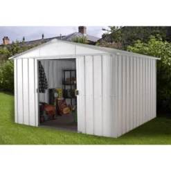 Yardmaster 10x13ft Apex Roof Metal Shed -Garden Decorations and Ornaments Store 12809570 2014832954435850