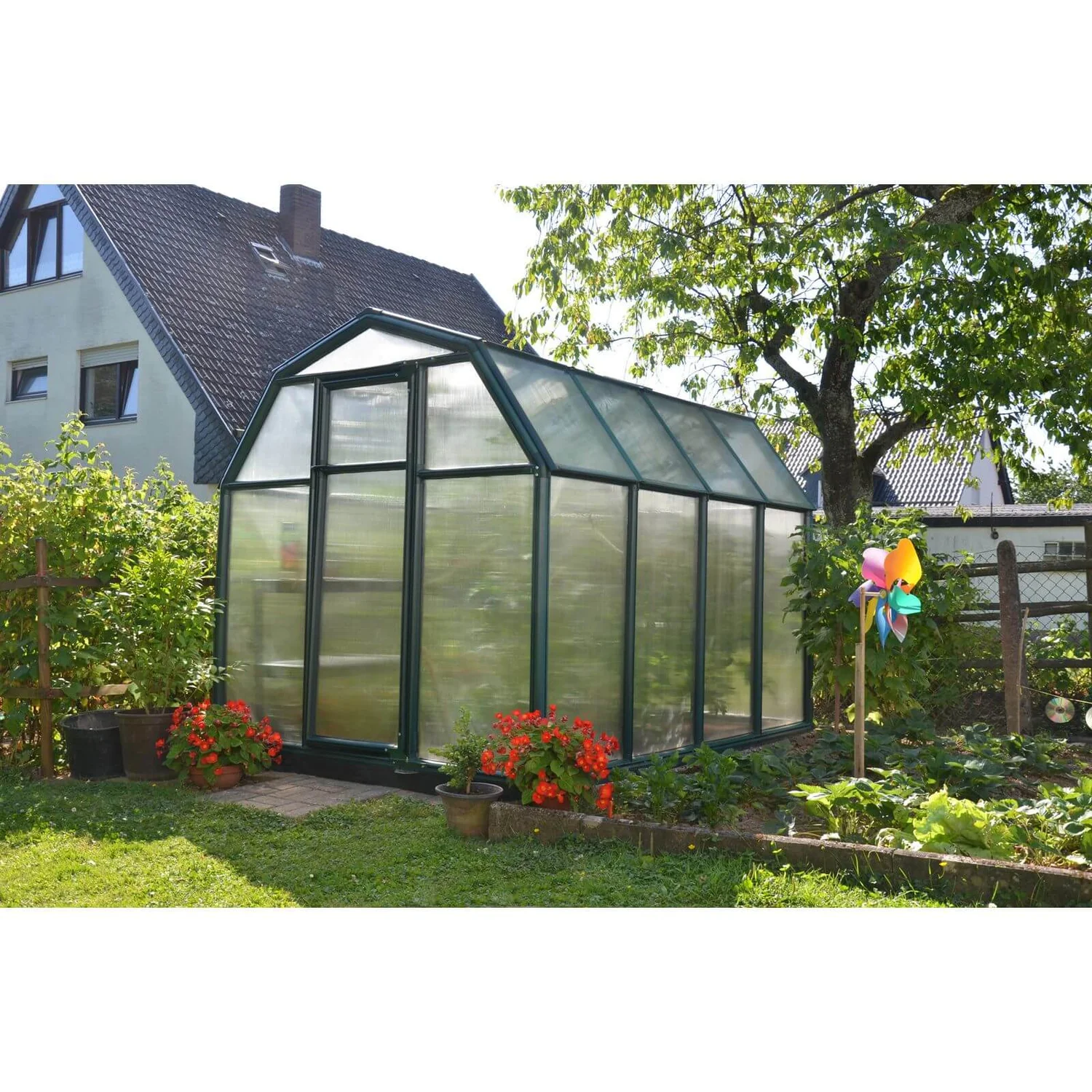 Palram 6 X 8ft Canopia Eco Grow Greenhouse - Green 3 Palram 6 X 8ft Canopia Eco Grow Greenhouse - Green - Image 3