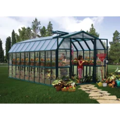 Palram 8 X 20ft Canopia Grand Gardener Greenhouse - Green -Garden Decorations and Ornaments Store 12810865 6604833196180521