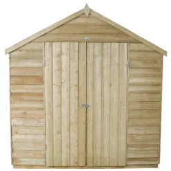 7x5ft Forest Natural Timber Overlap Apex Pressure Treated Wooden Shed -Garden Decorations and Ornaments Store 12810891 1054833194568558