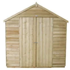 7x5ft Forest Natural Timber Overlap Apex Pressure Treated Wooden Shed -Garden Decorations and Ornaments Store 12810891 5094833194083905