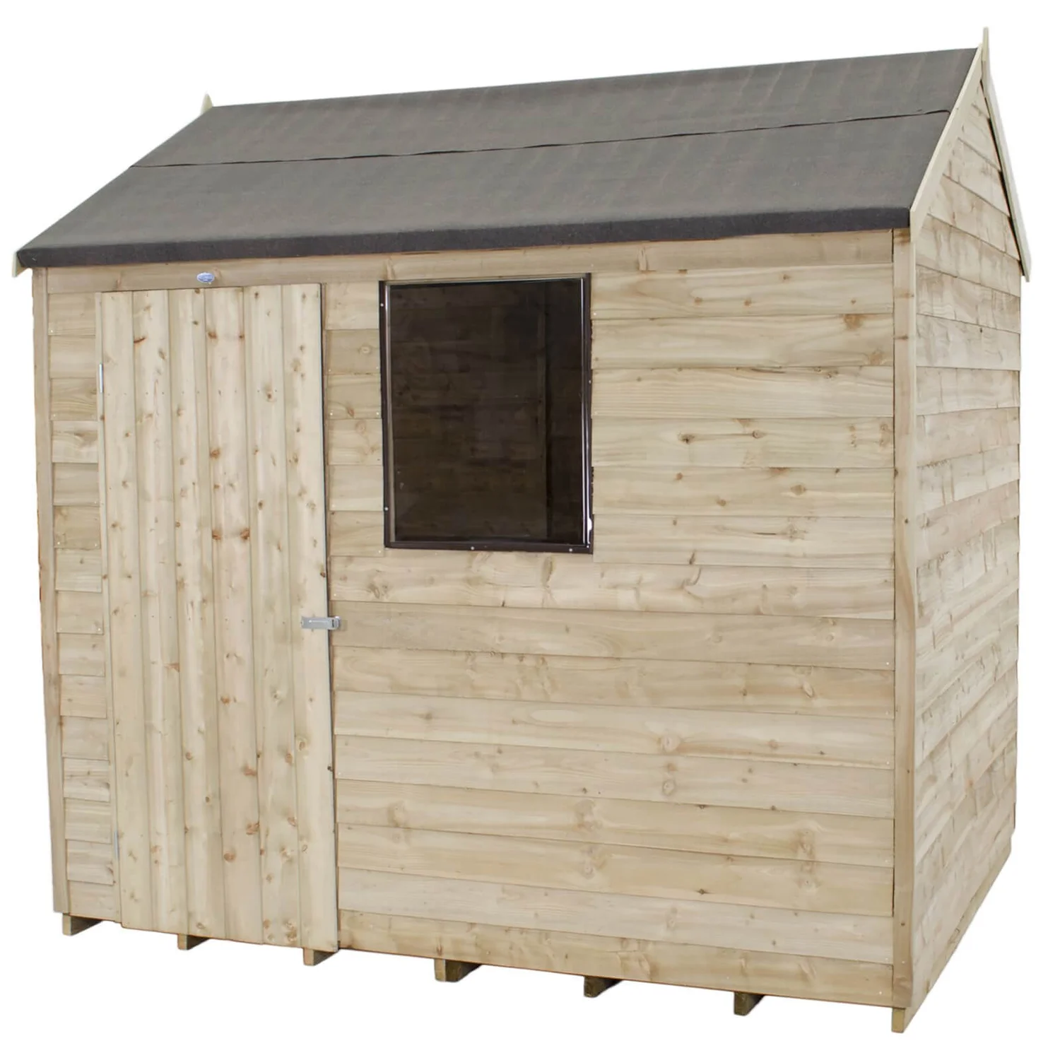 8x6ft Forest Natural Timber Overlap Reverse Apex Wooden Shed 1 8x6ft Forest Natural Timber Overlap Reverse Apex Wooden Shed