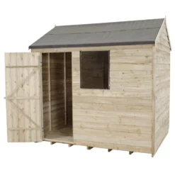 8x6ft Forest Natural Timber Overlap Reverse Apex Wooden Shed 9 8x6ft Forest Natural Timber Overlap Reverse Apex Wooden Shed -Garden Decorations and Ornaments Store 12810909 8134833192740055