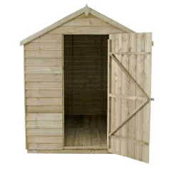 8x6ft Forest Natural Timber Overlap Apex Pressure Treated Wooden Shed -Garden Decorations and Ornaments Store 12810910 1544833195809859