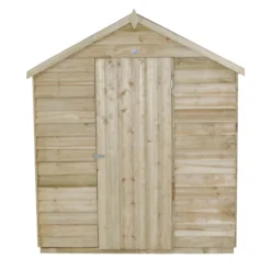 8x6ft Forest Natural Timber Overlap Apex Pressure Treated Wooden Shed -Garden Decorations and Ornaments Store 12810910 9104833195350646