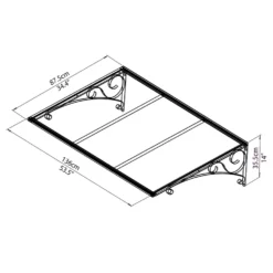 Palram - Canopia Canopy Venus 1350 Clear 16 Palram - Canopia Canopy Venus 1350 Clear -Garden Decorations and Ornaments Store 12810976 6284833201142140