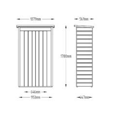 Forest Garden Wooden Tall Shiplap Pent Garden Store -Garden Decorations and Ornaments Store 12814360 7754832980510941