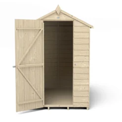 Forest 6 X 4ft Overlap Pressure Treated Apex Shed - No Window Incl. Installation -Garden Decorations and Ornaments Store 12814910 4964832993104020