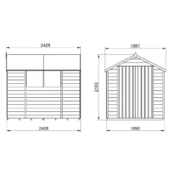 Forest 8 X 6ft Overlap Pressure Treated Apex Shed - Double Door - Incl. Installation 18 Forest 8 X 6ft Overlap Pressure Treated Apex Shed - Double Door - Incl. Installation -Garden Decorations and Ornaments Store 12814912 1114832992408083