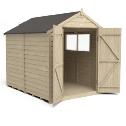 Forest 8 X 6ft Overlap Pressure Treated Apex Shed - Double Door - Incl. Installation 13 Forest 8 X 6ft Overlap Pressure Treated Apex Shed - Double Door - Incl. Installation -Garden Decorations and Ornaments Store 12814912 1474832992249521