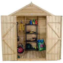 7x5ft Forest Wooden Overlap Pressure Treated Apex Shed -incl. Installation -Garden Decorations and Ornaments Store 12814918 1484845696610464