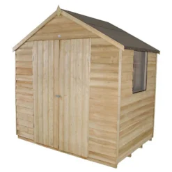 7x5ft Forest Wooden Overlap Pressure Treated Apex Shed -incl. Installation -Garden Decorations and Ornaments Store 12814918 8914845696583797