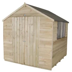 7x7ft Forest Wooden Overlap Pressure Treated Apex Shed -incl. Installation -Garden Decorations and Ornaments Store 12814920 1724845696876426
