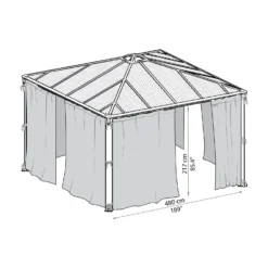 Palram Canopia Palermo 4300 Curtain Set -Garden Decorations and Ornaments Store 12817223 1404833199163325