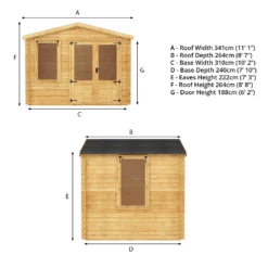 Mercia 2.6m X 3.3m Sherwood 19mm Log Cabin -Garden Decorations and Ornaments Store 12820080 9385023718541819