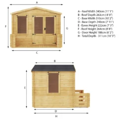Mercia 3.3m X 3.4m Sherwood 19mm Cabin 18 Mercia 3.3m X 3.4m Sherwood 19mm Cabin -Garden Decorations and Ornaments Store 12820085 1615023718543844