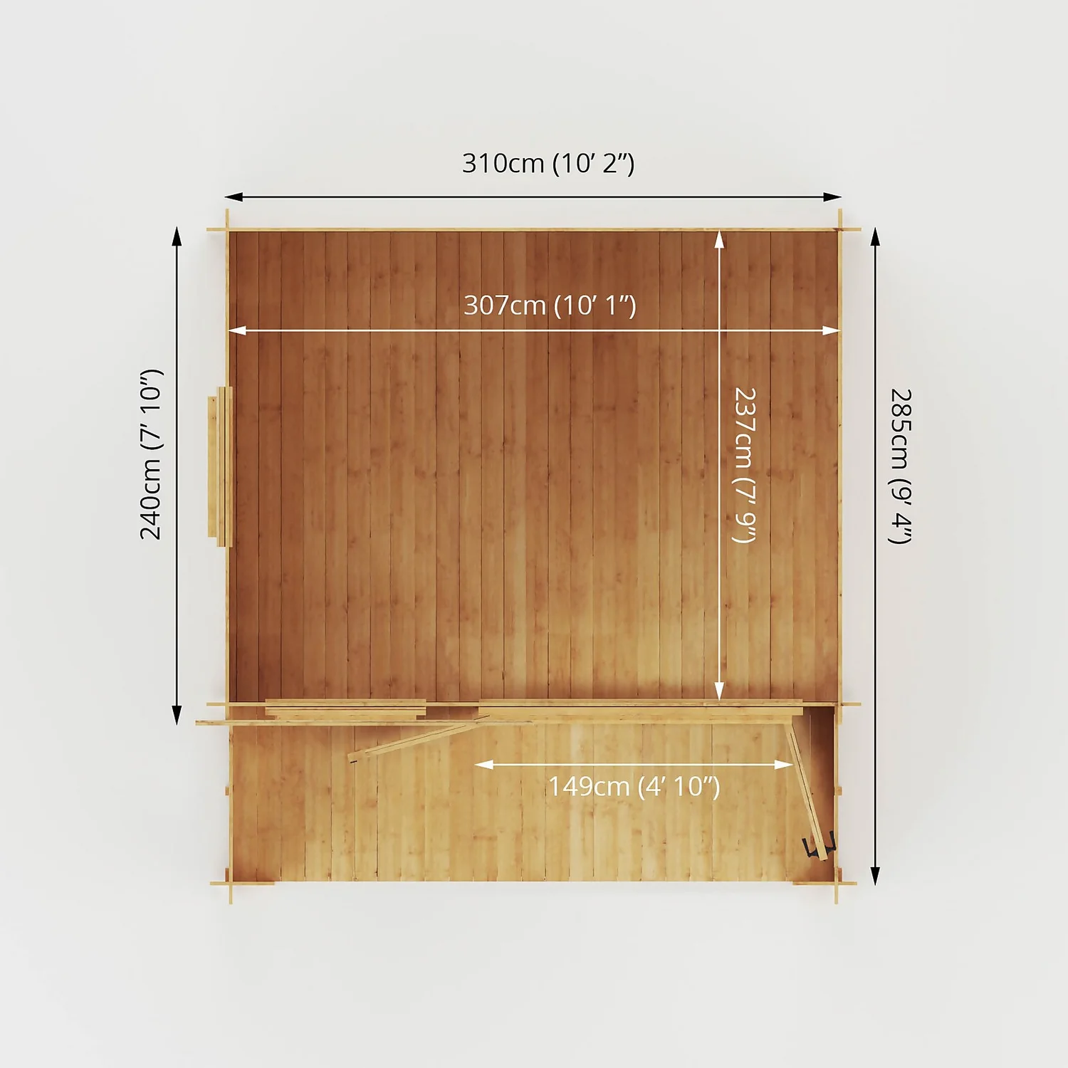Mercia 3.3m X 3.4m Sherwood 19mm Cabin 10 Mercia 3.3m X 3.4m Sherwood 19mm Cabin - Image 10