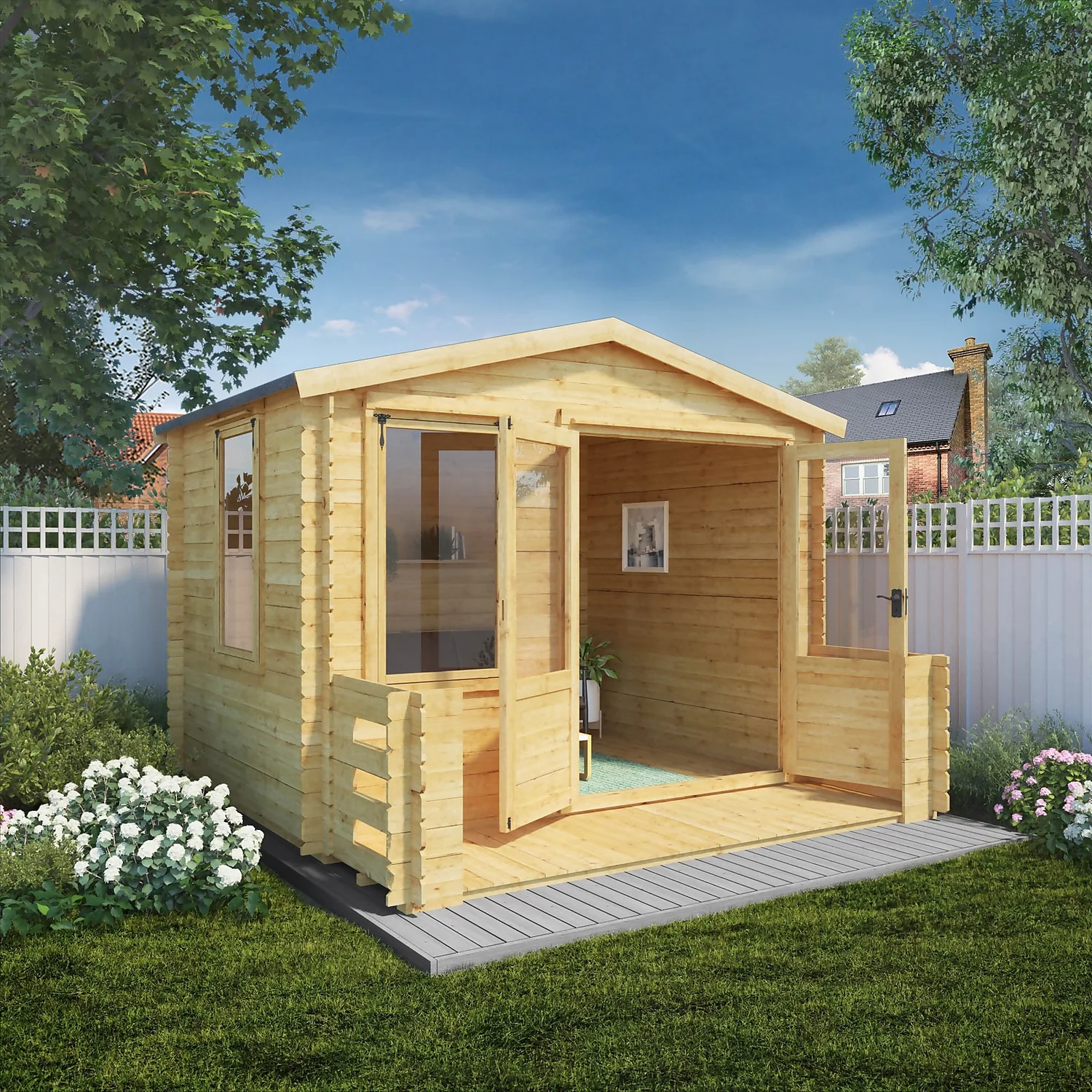Mercia 3.3m X 3.4m Sherwood 19mm Cabin 2 Mercia 3.3m X 3.4m Sherwood 19mm Cabin - Image 2