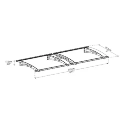 Palram - Canopia Canopy Aquila 3000 Grey Clear -Garden Decorations and Ornaments Store 12821841 5654833200018391