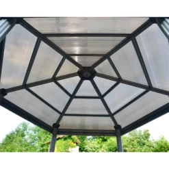 Palram - Canopia Roma Hexagonal Garden Gazebo Grey 9 Palram - Canopia Roma Hexagonal Garden Gazebo Grey -Garden Decorations and Ornaments Store 12821930 6544833174932253