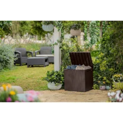 Keter City Outdoor Garden Storage Box 113L - Brown 13 Keter City Outdoor Garden Storage Box 113L - Brown -Garden Decorations and Ornaments Store 12822290 1104900073787729