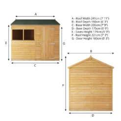 Mercia 8 X 6ft Overlap Reverse Apex Shed -Garden Decorations and Ornaments Store 12822435 1125033256533850