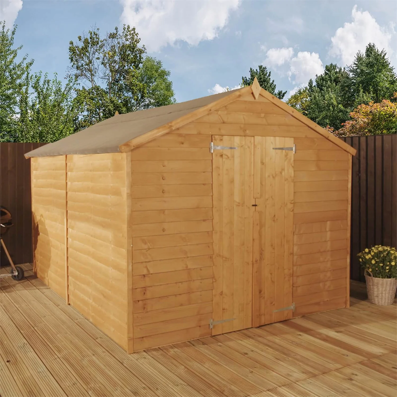 Mercia 12 X 8ft Overlap Apex Windowless Shed 3 Mercia 12 X 8ft Overlap Apex Windowless Shed - Image 3