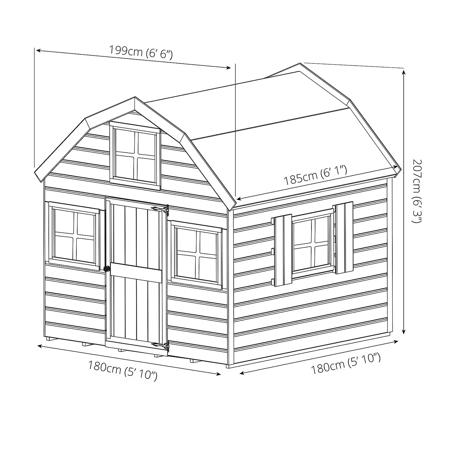 Mercia 6x6ft Dutch Style Playhouse - Installation Included 10 Mercia 6x6ft Dutch Style Playhouse - Installation Included - Image 10