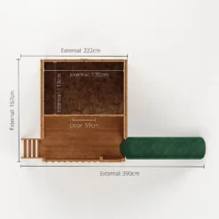 Mercia 14 X 7ft Honeysuckle Wooden Playhouse With Tower And Slide - Installation Included -Garden Decorations and Ornaments Store 12822467 1994949332447620