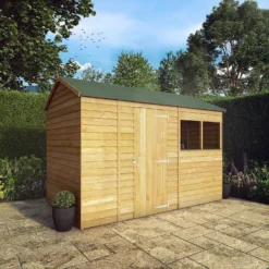 Mercia 10 X 6ft Overlap Reverse Apex Shed - Installation Included -Garden Decorations and Ornaments Store 12822603 1474980391742499