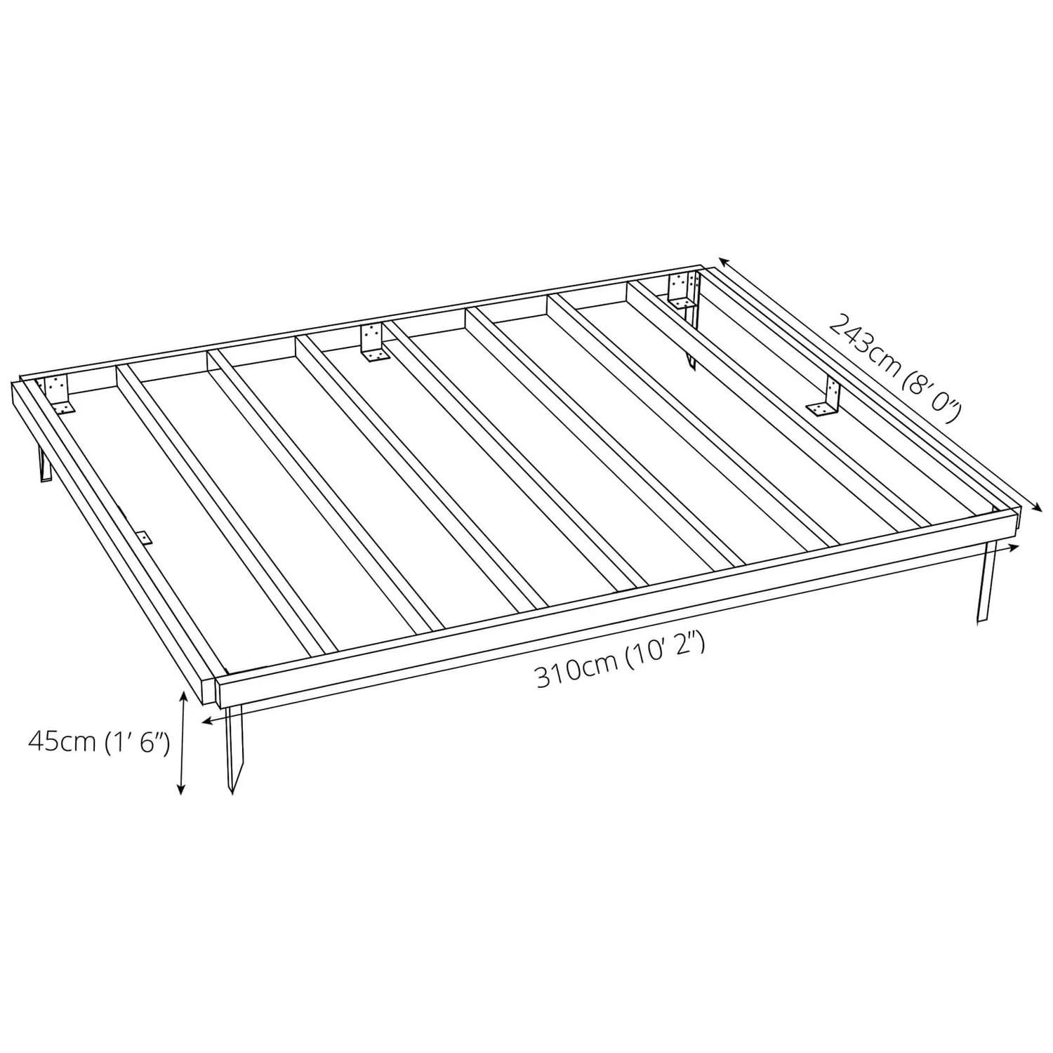 Mercia 10x8ft Pressure Treated Wooden Shed Base - Installation Included 6 Mercia 10x8ft Pressure Treated Wooden Shed Base - Installation Included - Image 6