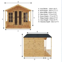 Mercia 8 X 8ft Traditional Summerhouse - Installation Included -Garden Decorations and Ornaments Store 12822775 1445040028928142