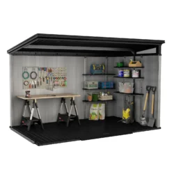 Keter Artisan 11 X 7ft Outdoor Plastic Garden Storage Pent Shed - Grey 19 Keter Artisan 11 X 7ft Outdoor Plastic Garden Storage Pent Shed - Grey -Garden Decorations and Ornaments Store 12823649 2105036178004128