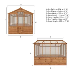 Mercia 8 X 6ft Traditional Greenhouse - Incl. Installation -Garden Decorations and Ornaments Store 12825395 1435028839978562
