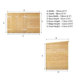 Mercia 6 X 3ft Overlap Pent Bike Shed - Incl. Installation -Garden Decorations and Ornaments Store 12825544 1384989186558783
