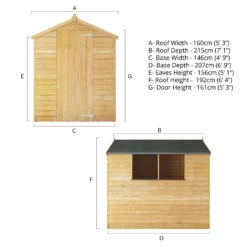 Mercia 7 X 5ft Overlap Apex Shed - Incl. Installation 18 Mercia 7 X 5ft Overlap Apex Shed - Incl. Installation -Garden Decorations and Ornaments Store 12827089 1165029433603724