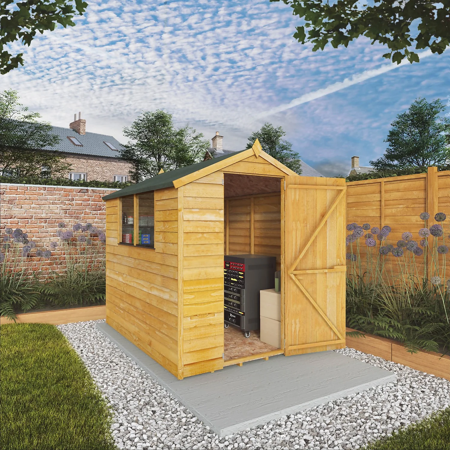 Mercia 7 X 5ft Overlap Apex Shed - Incl. Installation 2 Mercia 7 X 5ft Overlap Apex Shed - Incl. Installation - Image 2