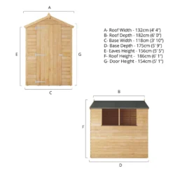 Mercia 6 X 4ft Overlap Apex Shed - Incl. Installation -Garden Decorations and Ornaments Store 12827090 2145047801285269