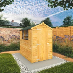 Mercia 6 X 4ft Overlap Apex Shed - Incl. Installation -Garden Decorations and Ornaments Store 12827090 8755047800702375