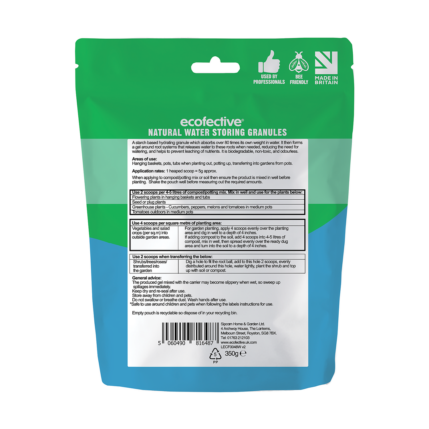 Ecofective Natural Water Storing Granules - 350g 2 Ecofective Natural Water Storing Granules - 350g - Image 2
