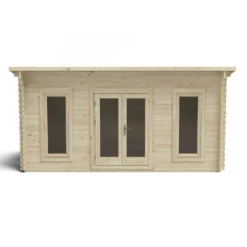 Forest Elmley 5.0m X 3.0m Log Cabin Double Glazed 24kg Polyester Felt, Plus Underlay -Garden Decorations and Ornaments Store 12832778 3254833197619384