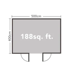 Forest Mendip 5.0m X 4.0m Log Cabin Double Glazed, 24kg Polyester Felt, No Underlay -Garden Decorations and Ornaments Store 12832782 1554833196363278