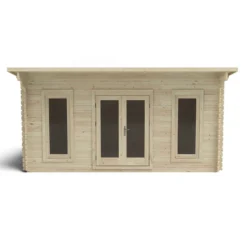 Forest Mendip 5.0m X 4.0m Log Cabin Double Glazed, 24kg Polyester Felt, No Underlay -Garden Decorations and Ornaments Store 12832782 2514833195850992