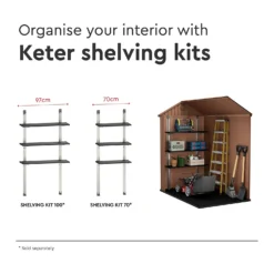 Keter Darwin 6 X 4ft Outdoor Garden Apex Storage Shed - Brown -Garden Decorations and Ornaments Store 12833043 5775036178043584